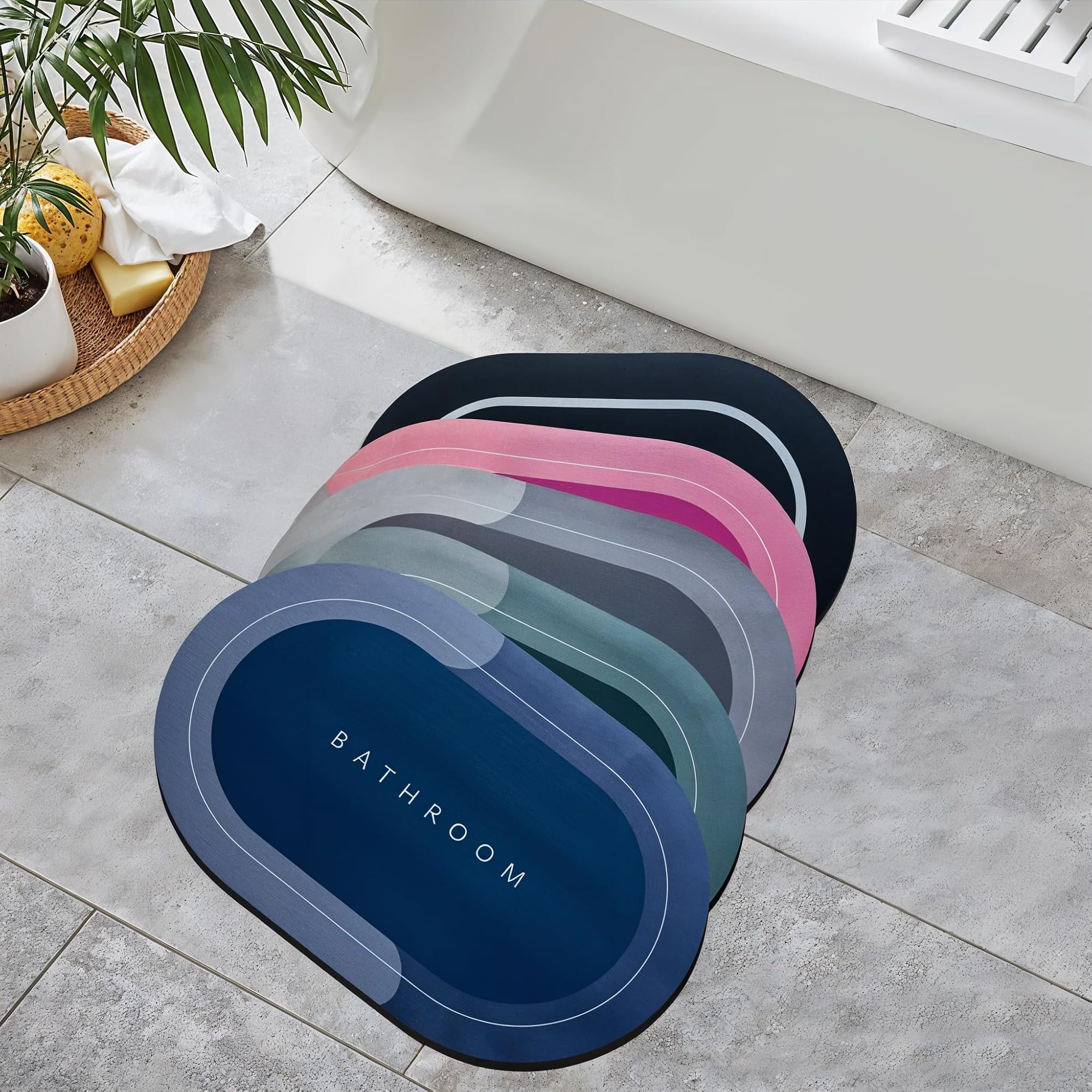 Polyester Anti Slip Bath Mat, Quick Dry